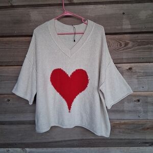 Boutique Vneck Drop-sleeve Knitted Sweater 🆕️